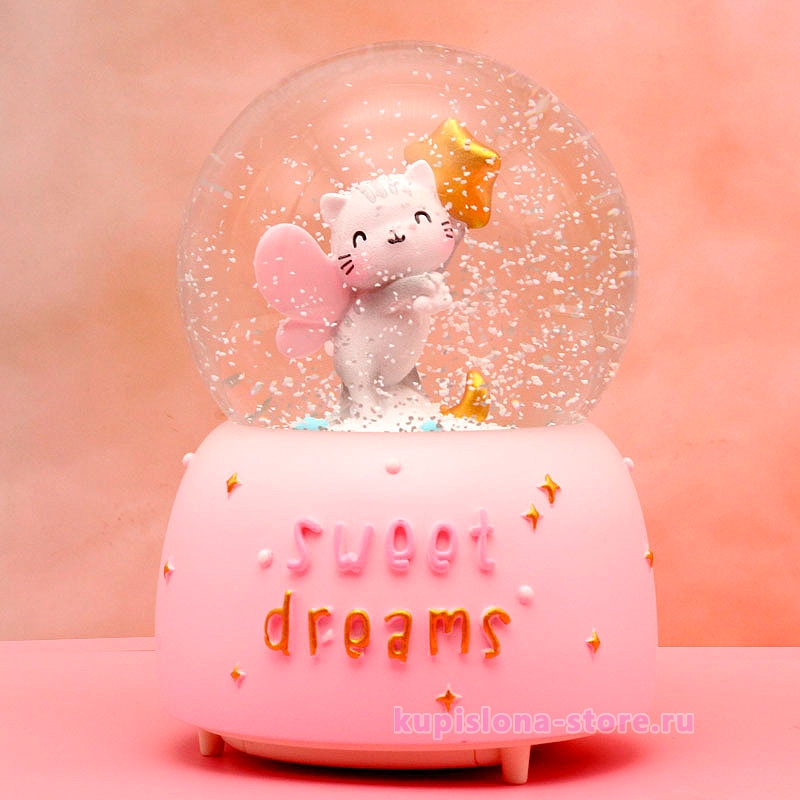 Стеклянный шар «Cat sweet dream»