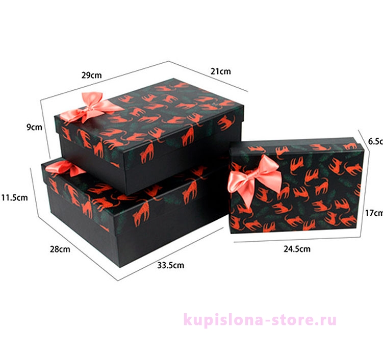 Подарочная коробка «Красный леопард» средняя