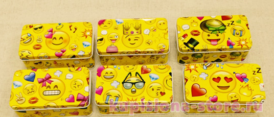 Металлическая коробочка «Emoji»