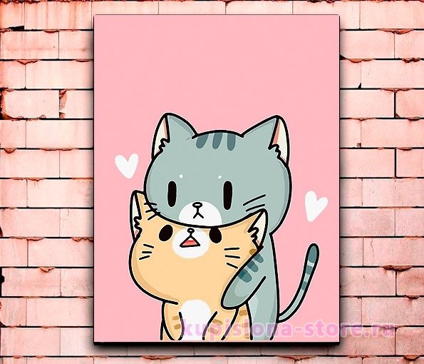 Постер «Cats love» большой Постер «Cats love» большой