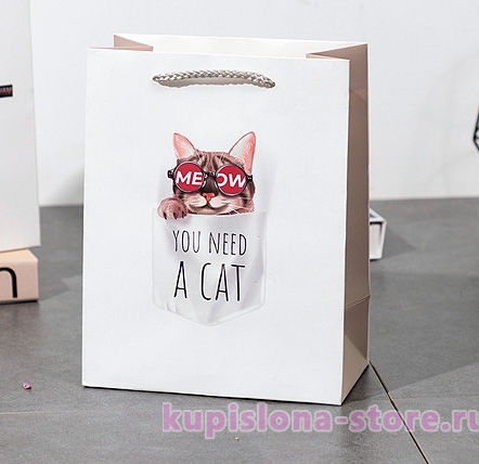 Подарочный пакет «You need a cat»