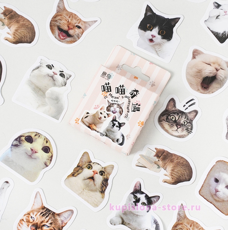 Набор наклеек «Meow's adventures» Набор наклеек «Meow's adventures»