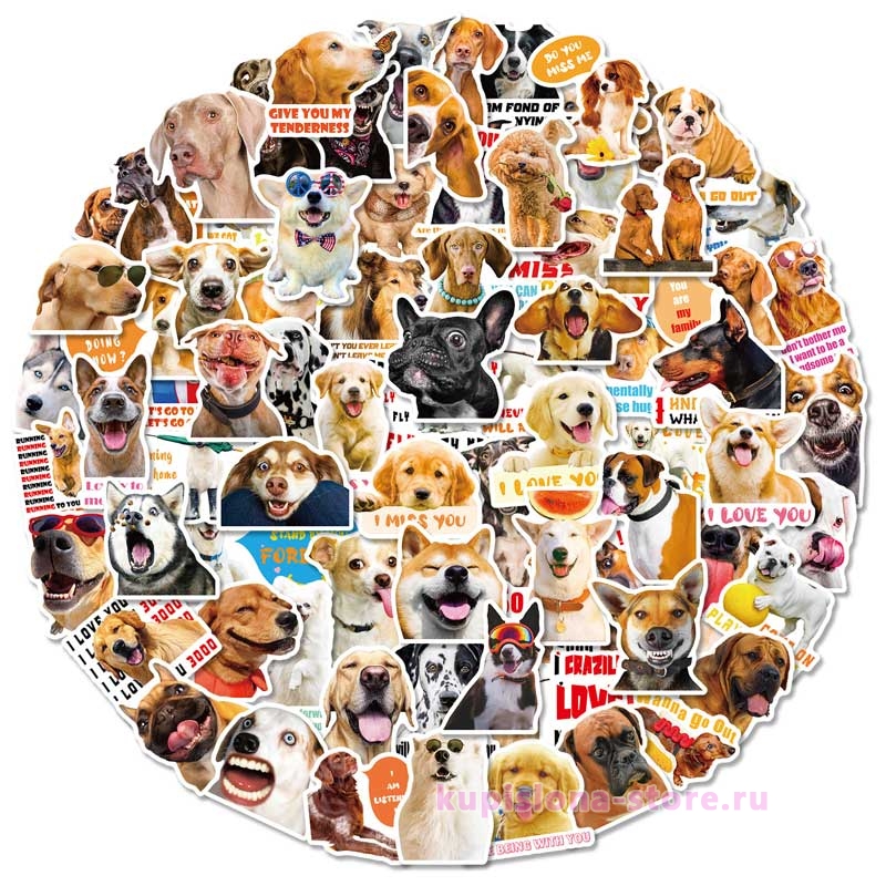Набор наклеек «Text dog» Набор наклеек «Text dog»