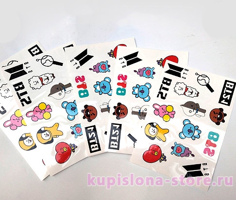 Временная татуировка «BT21» Временная татуировка «BT21»