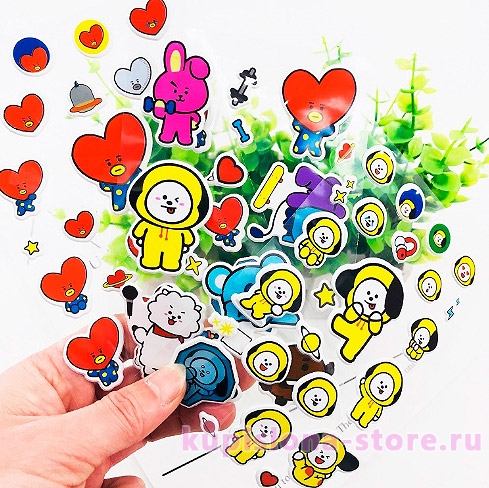 Набор наклеек «Character BT21» Набор наклеек «Character BT21»