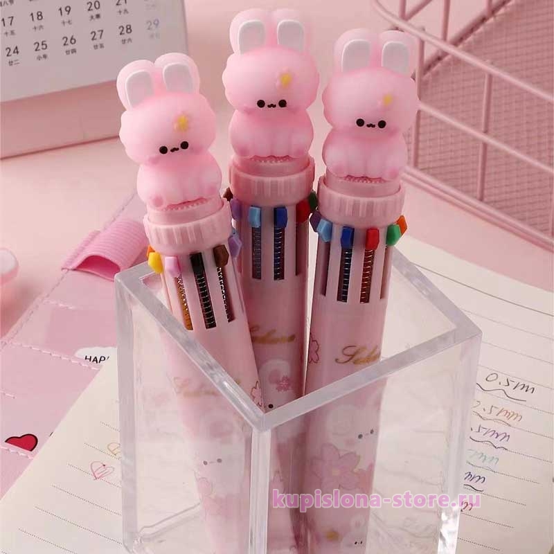 Ручка с 10-ю стержнями «Pink rabbit» Ручка с 10-ю стержнями «Pink rabbit»