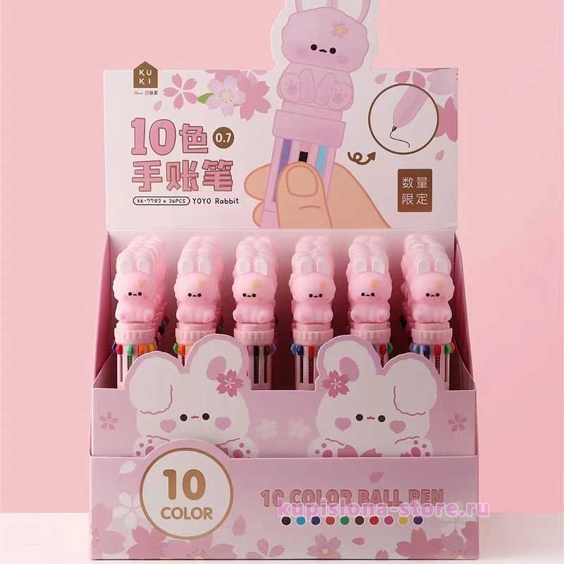 Ручка с 10-ю стержнями «Pink rabbit» Ручка с 10-ю стержнями «Pink rabbit»