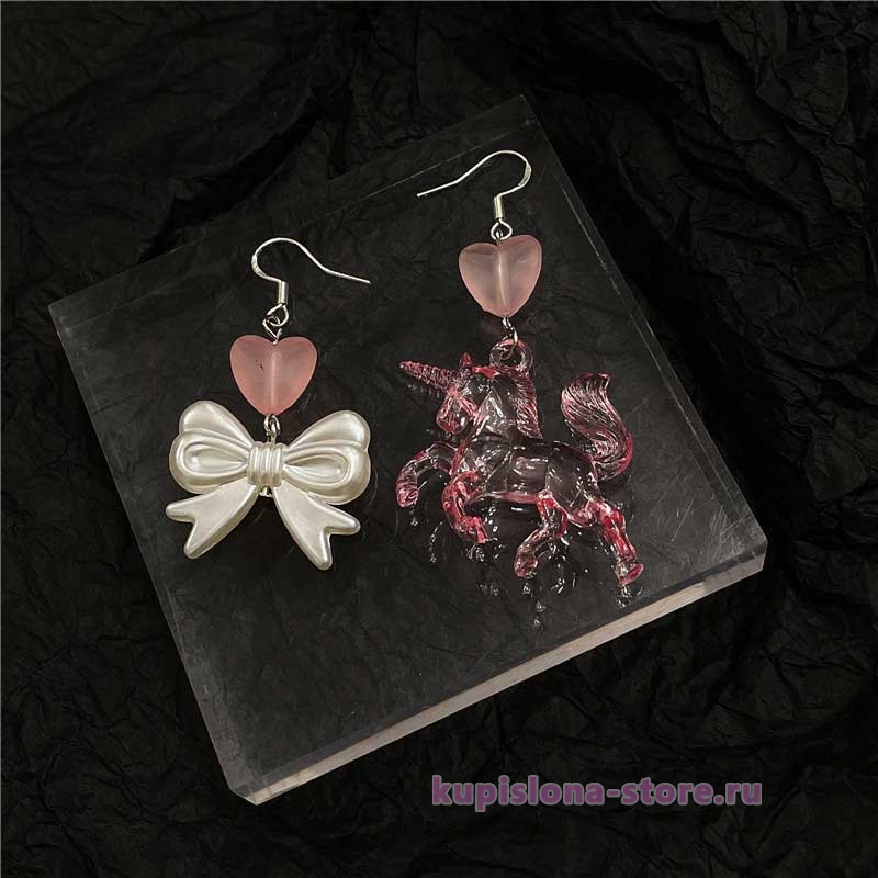 Серьги «Pink unicorn» Серьги «Pink unicorn»
