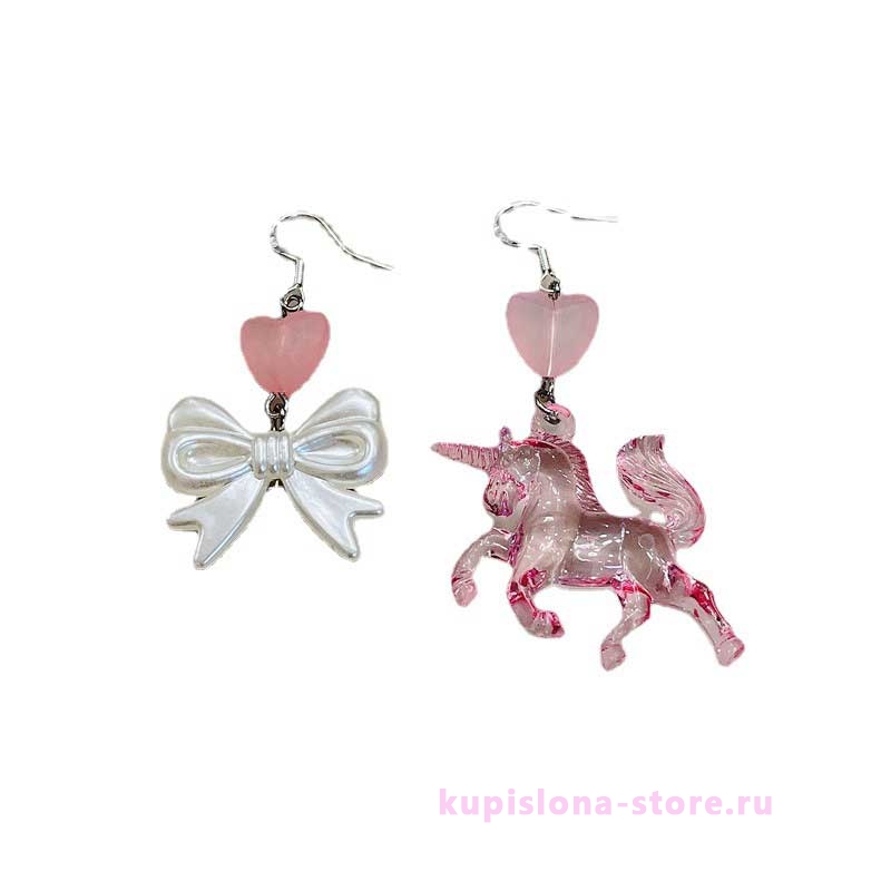 Серьги «Pink unicorn» Серьги «Pink unicorn»