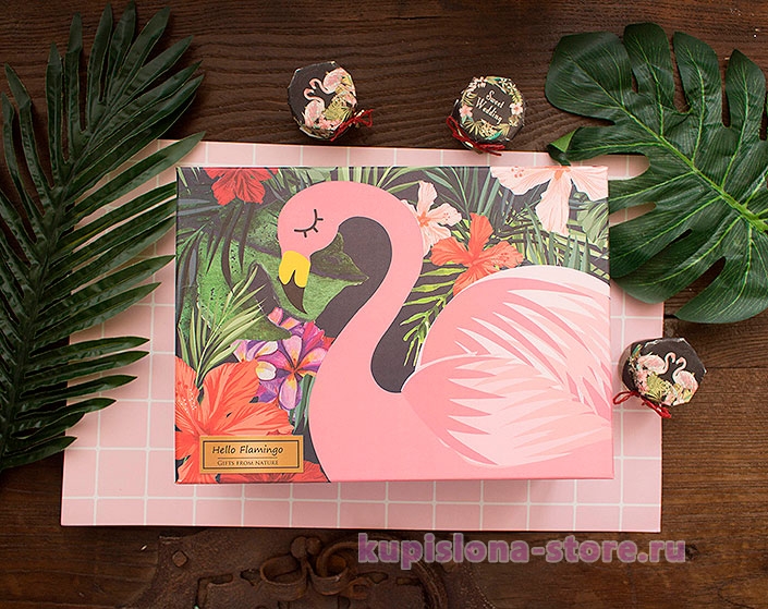 Подарочная коробка «Pink flamingo» большая