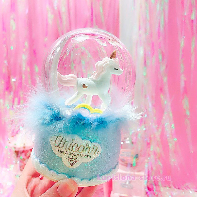 Стеклянный шар «Unicorn have a sweet dream»