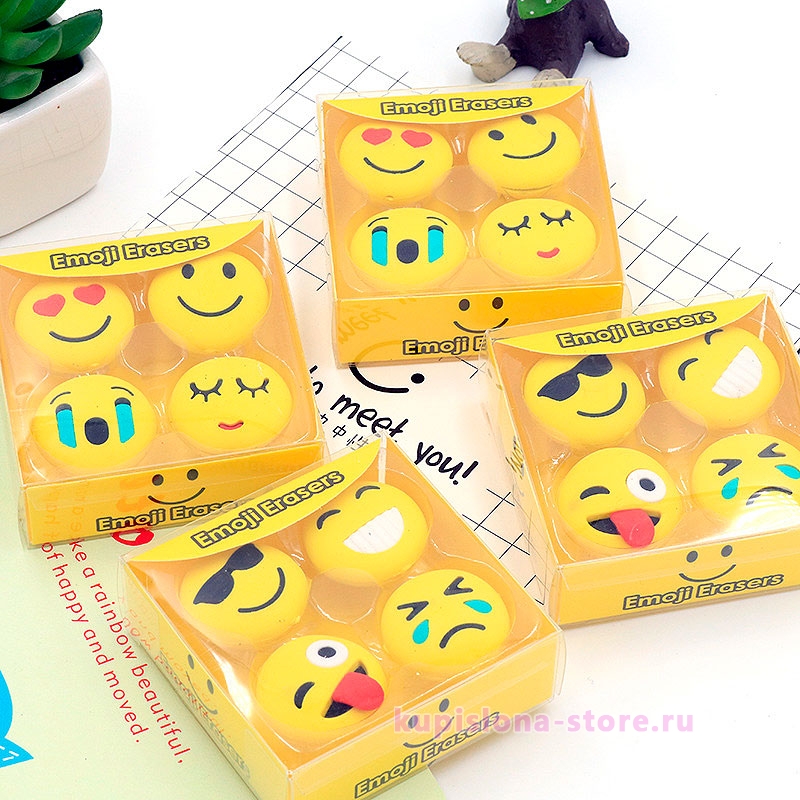 Набор стирательных резинок «Emoji»