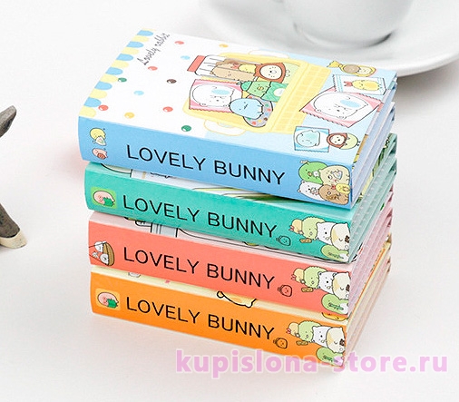 Мини-книжка со стикерами «Lovely bunny»