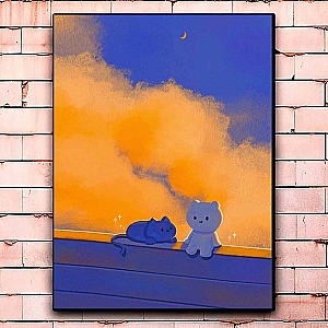 Постер «Cats at sunset» большой