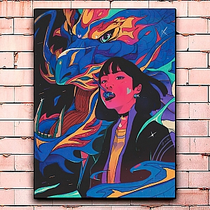 Постер «Girl and dragon» средний Постер «Girl and dragon» средний