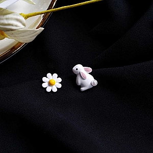 Серьги «Hare and flower»