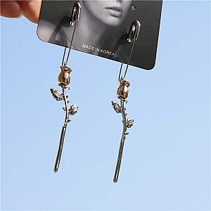 Серьги «Metal roses»