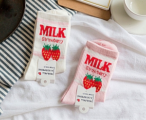 Носочки «Milk strawberry»