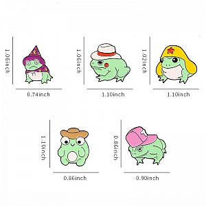 Брошь-значок «Frog in the hat»