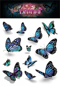 Временная татуировка «Butterflies»