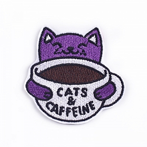 Нашивка «Cats & caffeine»