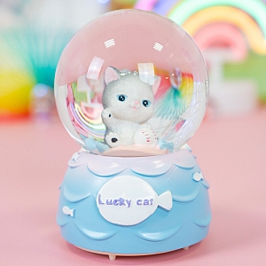 Стеклянный шар «Lucky cat» маленький