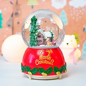 Стеклянный шар «Santa house»