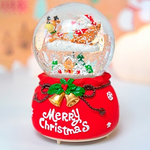 Стеклянный шар «Merry Christmas» маленький