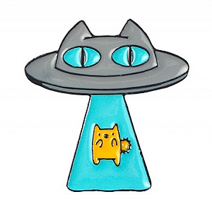 Брошь-значок «Инопланетные коты»