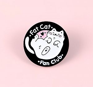 Брошь-значок «Fat cat»