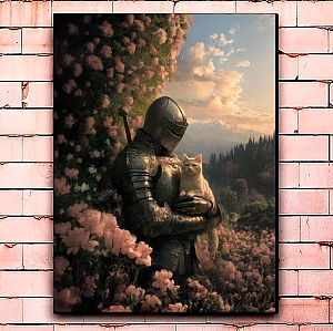Постер «Рыцарь и кот»