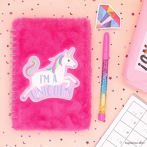 Блокнот с мехом «I'm a unicorn»