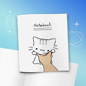 Мини- тетрадь «Squishy the cat»