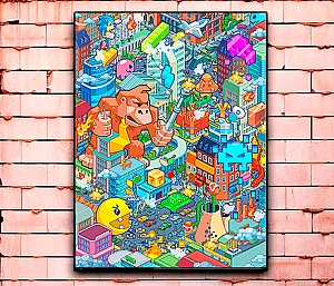 Постер «Pixel world» средний