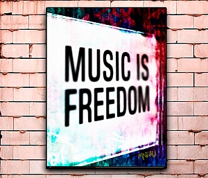 Постер «Music is my life» большой