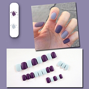 Набор накладных ногтей «Purple & blue»