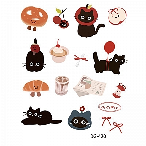 Набор наклеек «Apple cat»