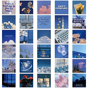 Набор наклеек «Blue landscape»
