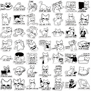 Набор наклеек «Carefree cat»