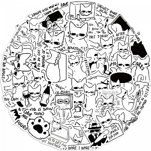 Набор наклеек «Carefree cat»
