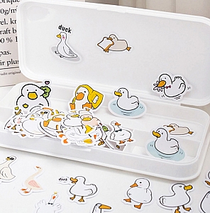 Набор наклеек «Live well duck»