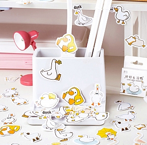 Набор наклеек «Live well duck»