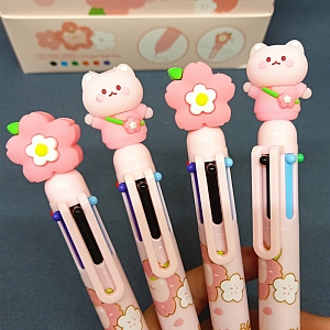 Ручка с 6-ю стержнями «Cat and sakura»