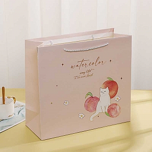 Подарочный пакет «Cat and peaches»