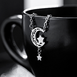 Подвеска на цепочке «Moon and stars»