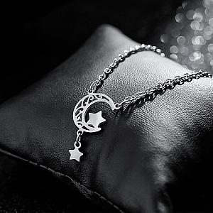 Подвеска на цепочке «Moon and stars»