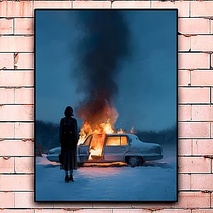 Постер «Car fire» большой