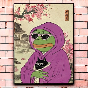 Постер «Лягушка и кот»