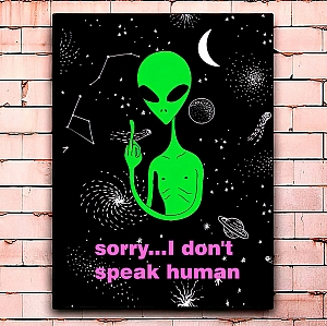 Постер «Sorry...I don't speak human» большой