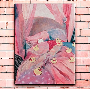 Постер «Уточки и кот»